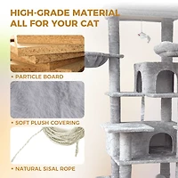 Streamdale Furniture 68 inches Multi-Level Cat Tree with Hammocks, Cave, and Scratching Posts