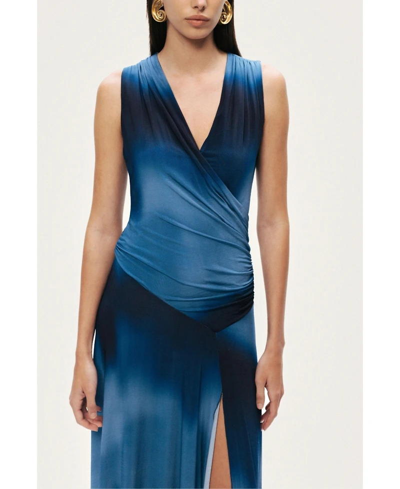 Nocturne Women's Draped Asymmetric Maxi Dress