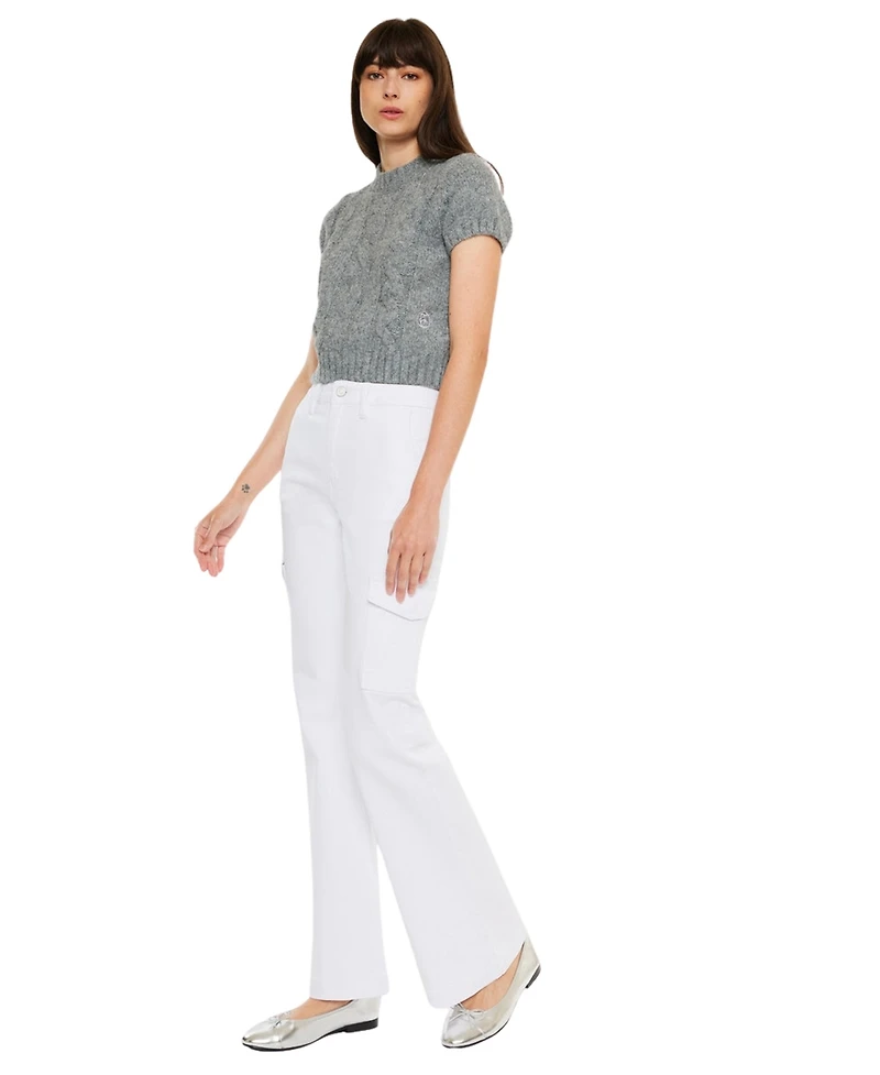 KanCan Women's Marilyn High Rise Wide Flare Jeans