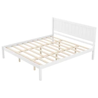 Streamdale Furniture Bed Frame with Headboard, Wood Slats