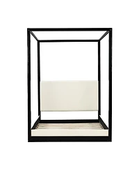 Streamdale Furniture Canopy Platform Bed with Upholstered Headboard