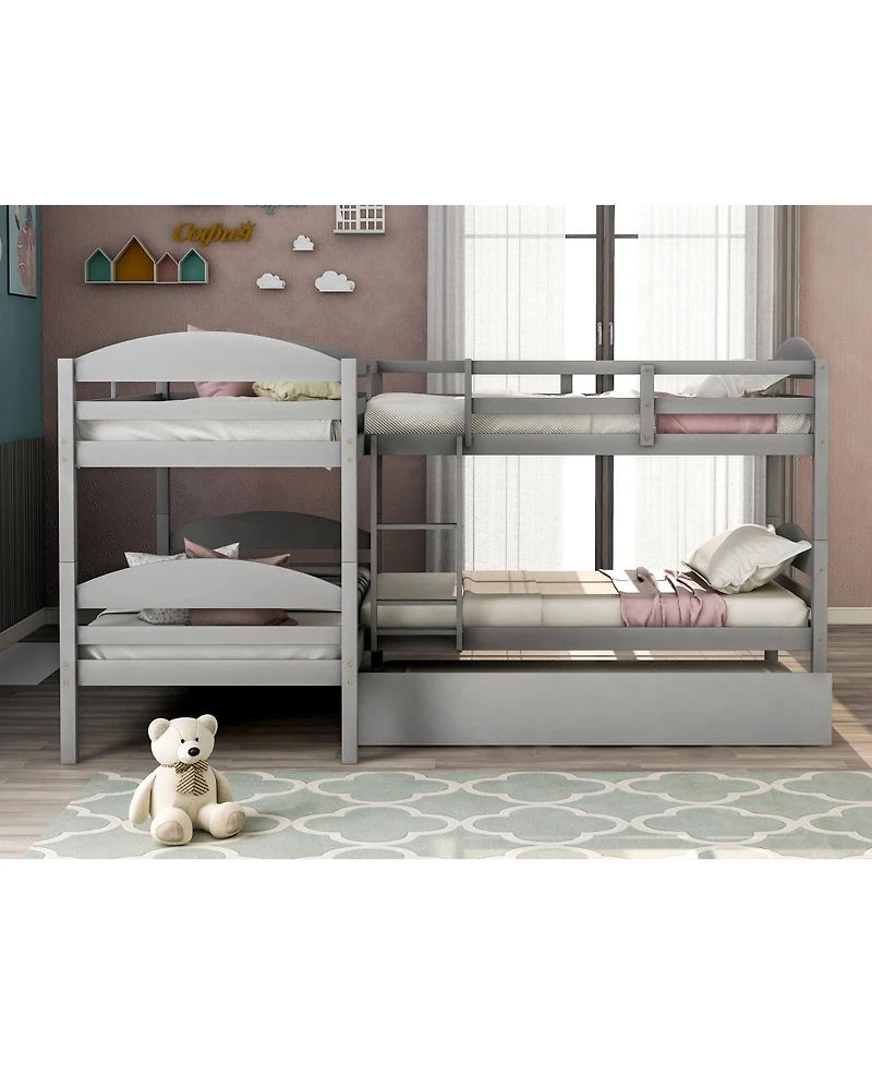 Streamdale Furniture L-Shaped Bunk bed with Trundle