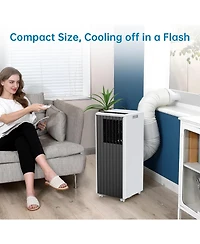 Xo 2-Piece Set of 8,000 Btu Portable Air Conditioners with Cooling, Dehumidifier and Fan, Remote, Quiet Operation and Timer