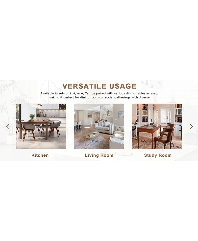 Streamdale FurnitureLuxury Pu Leather Dining Chairs with Metal Legs