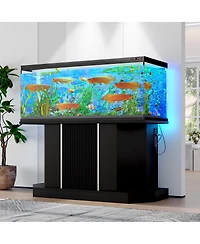 Streamdale Furniture 55-75 Gallon Aquarium Stand with Power Outlet and Storage, 880LBS Capacity