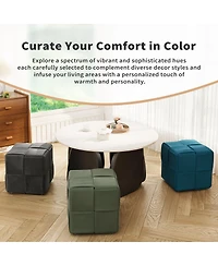 Streamdale Furniture Square Corduroy Ottoman Foot Rest