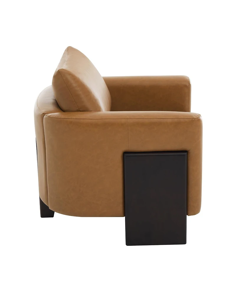 Streamdale Furniture Modern Accent Club Chair with Rubberwood Legs
