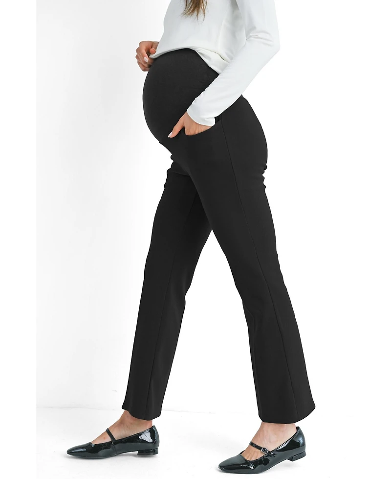 Hello Miz Maternity Over the Belly Pull On Flare Leg Pants