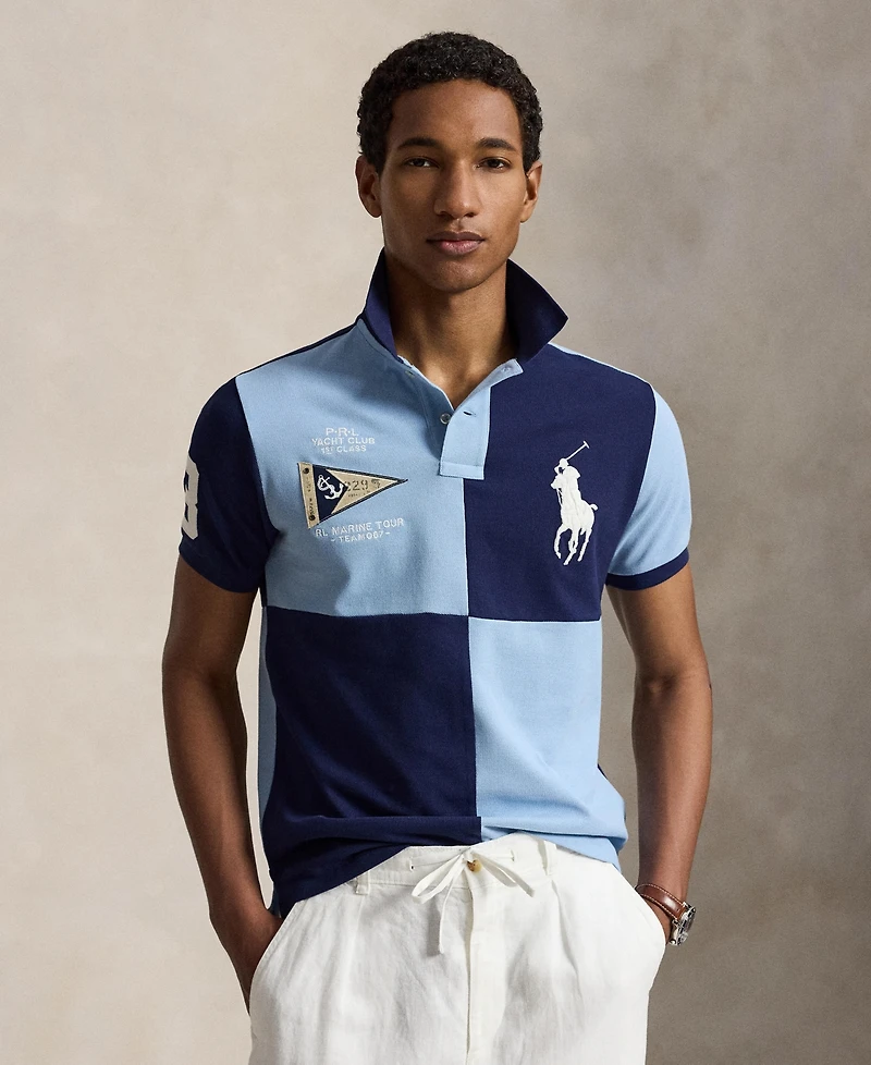Polo Ralph Lauren Men's Custom Slim-Fit Big Pony Mesh Shirt