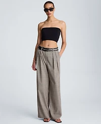 Kenneth Cole Women's Wide Leg Double Belt Pants