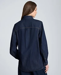 Kenneth Cole Women's Collared Front Button Shirt