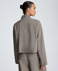 Kenneth Cole Women's Drawcord Flap Pocket Windbreaker Jacket