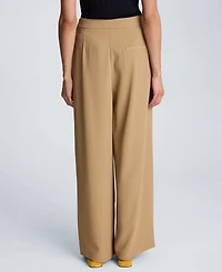Kenneth Cole Women's Wide Leg Double Pleat Pants