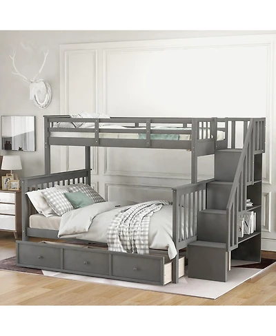 Streamdale Furniture Stairway Bunk Bed with Storage