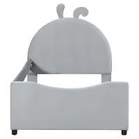 Streamdale Furniture Upholstered Daybed with Rabbit Ear Shaped Headboard