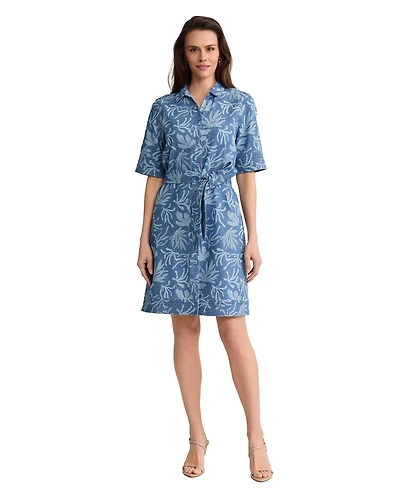 Jones New York Petite Short-Sleeve Shirt Dress