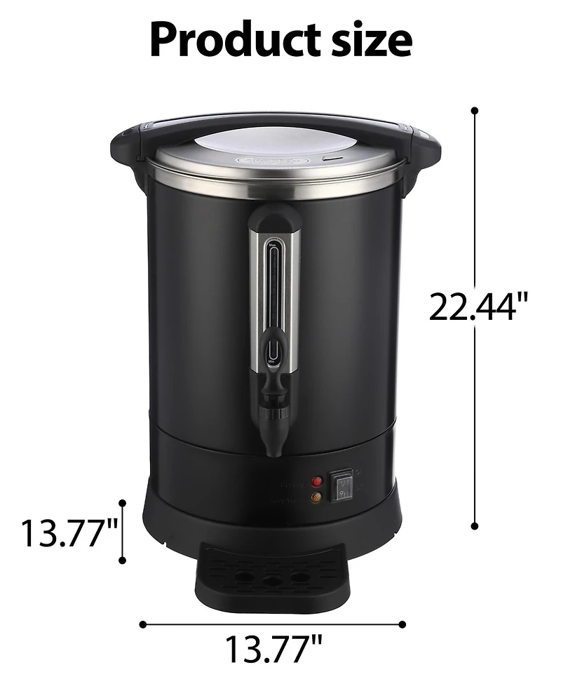 gaomon 14L Large Stainless Steel Coffee Urn with Double Wall Insulation for Wedding, Buffet, Catering, Events, Outdoor Bar