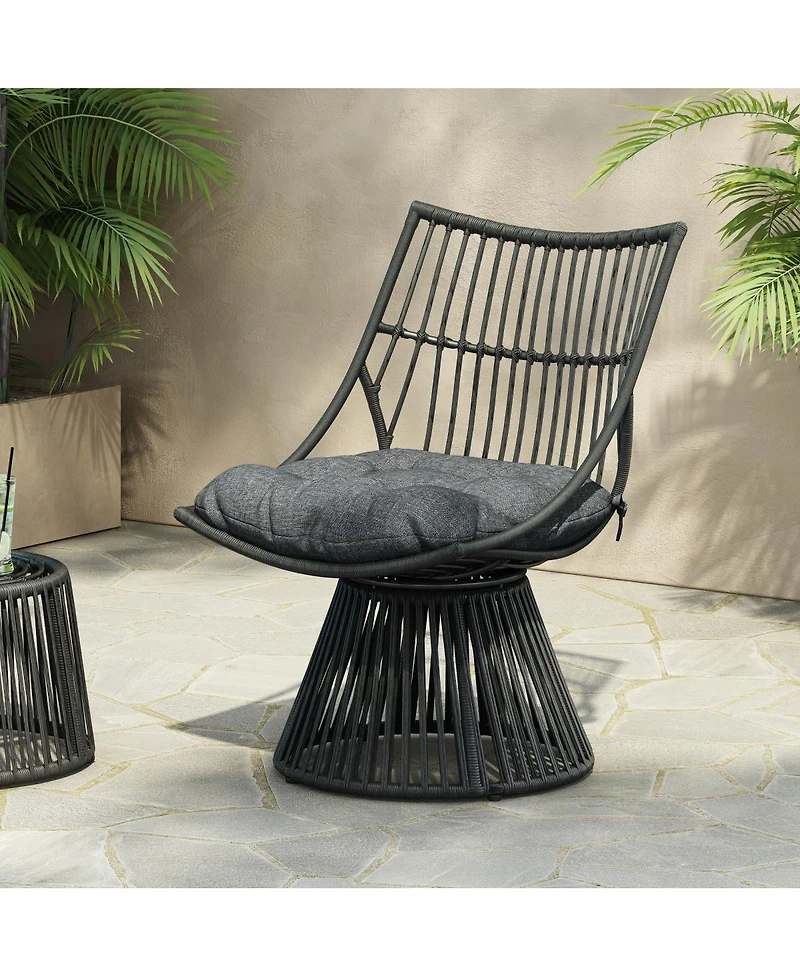 Streamdale Furniture Retro Boho Wicker Papasan High-Back Lounge Chair