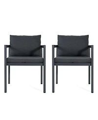 Streamdale Furniture Outdoor Aluminum Patio Dining Chairs, Set of 2