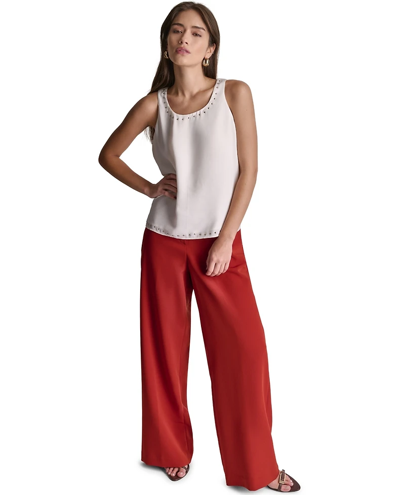 Bcbg Women's Sleeveless Studded Top