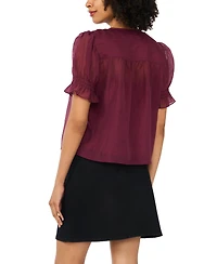 Vince Camuto Women's Pintuck Short-Sleeve Top