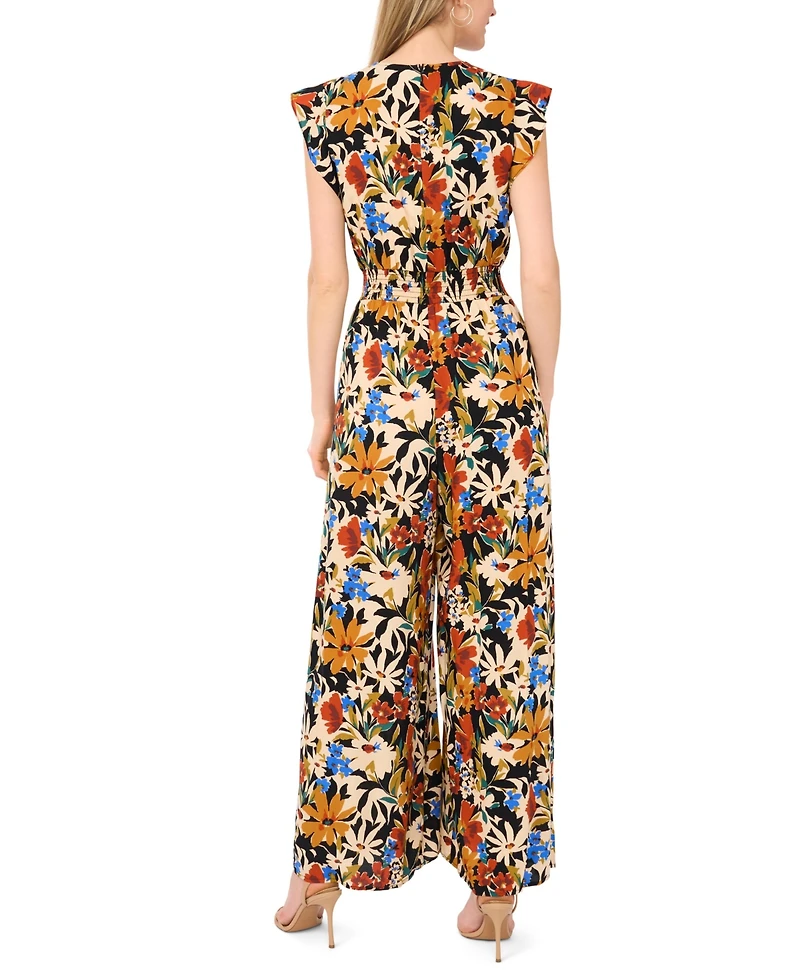 Vince Camuto Women's Printed V-Neck Jumpsuit