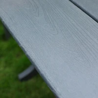 Streamdale Furniture Modern Hdpe Weather-Resistant Outdoor Dining Table with Umbrella Hole