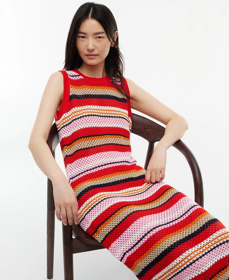 Tommy Hilfiger Women's Summer Crochet Sleeveless Midi Dress