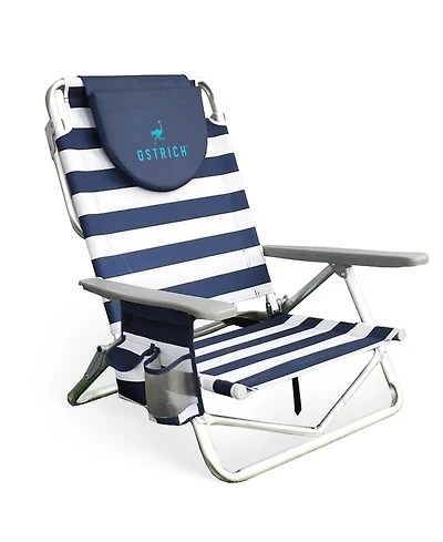 Ostrich The Lightweight Backpacker Portable Reclining Beach Camping Chair Stripe