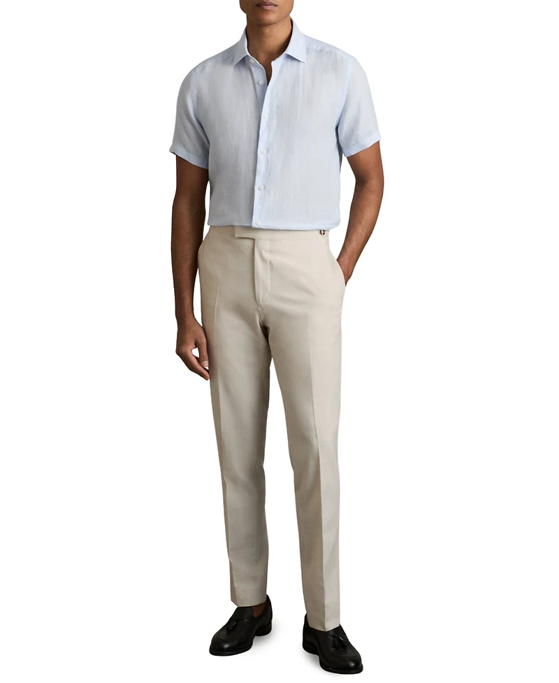 Reiss Men's Holiday Linen Short-Sleeve Shirt