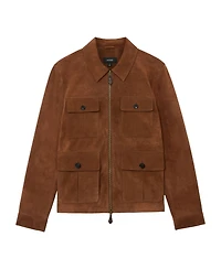 Reiss Men's Daventry Suede Four-Pocket Zip-Through Jacket