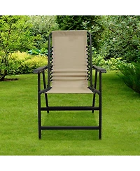 Caravan Canopy Infinity Suspension Portable Folding Sports Chair, Regular, Beige