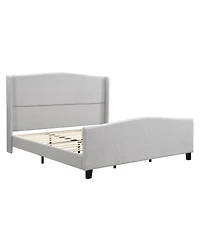 Streamdale Furniture King Size Upholstered Bed Frame With High Headboard And Footboard