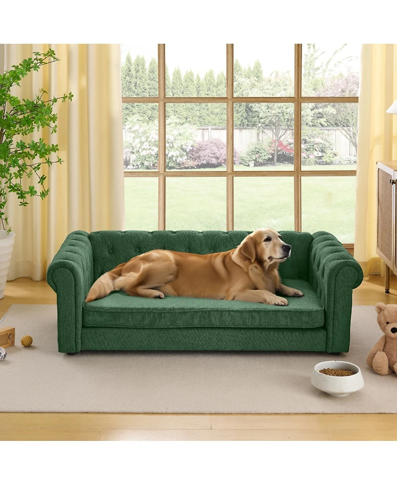 Streamdale Furniture Elegant Rectangular Elevated Dog Sofa Bed