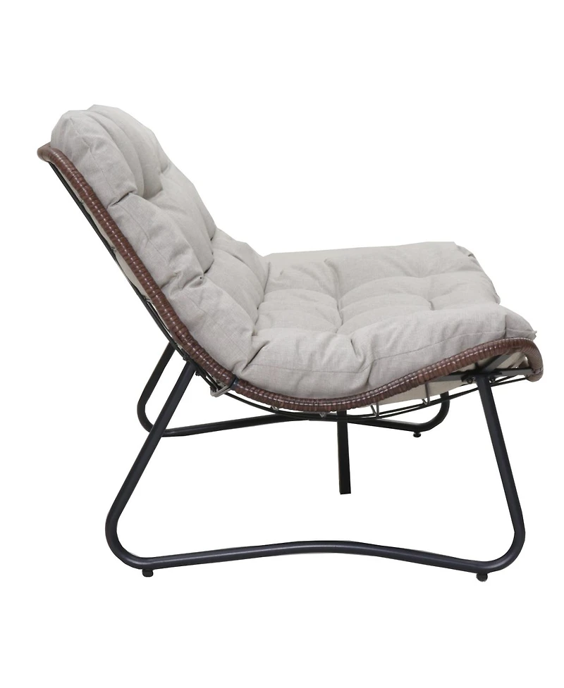 Streamdale Furniture All-Weather Wicker Patio Loveseat with Thick Cushions