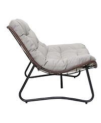 Streamdale Furniture All-Weather Wicker Patio Loveseat with Thick Cushions