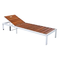 Streamdale Furniture Adjustable Outdoor Chaise Lounge Chair for Patio, Poolside or Beach