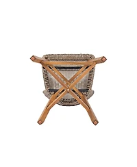 Streamdale Furniture Lymington Teak-Finish Outdoor Bar Stools, Set of 2