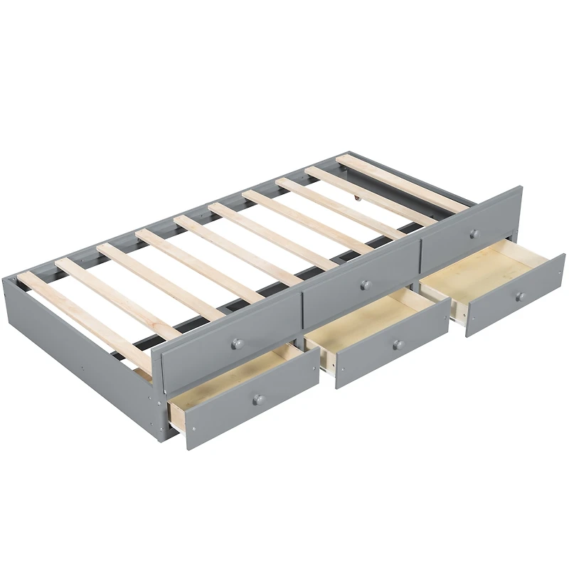 Streamdale Furniture Daybed with Trundle and Drawers, Twin Size