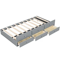 Streamdale Furniture Daybed with Trundle and Drawers, Twin Size