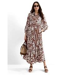 Phase Eight Women's Floral Print Midi Shirt Dress