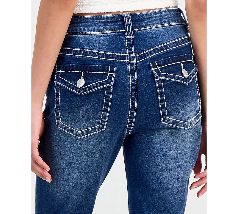 Madden Girl Juniors' High Rise Bootcut Jeans