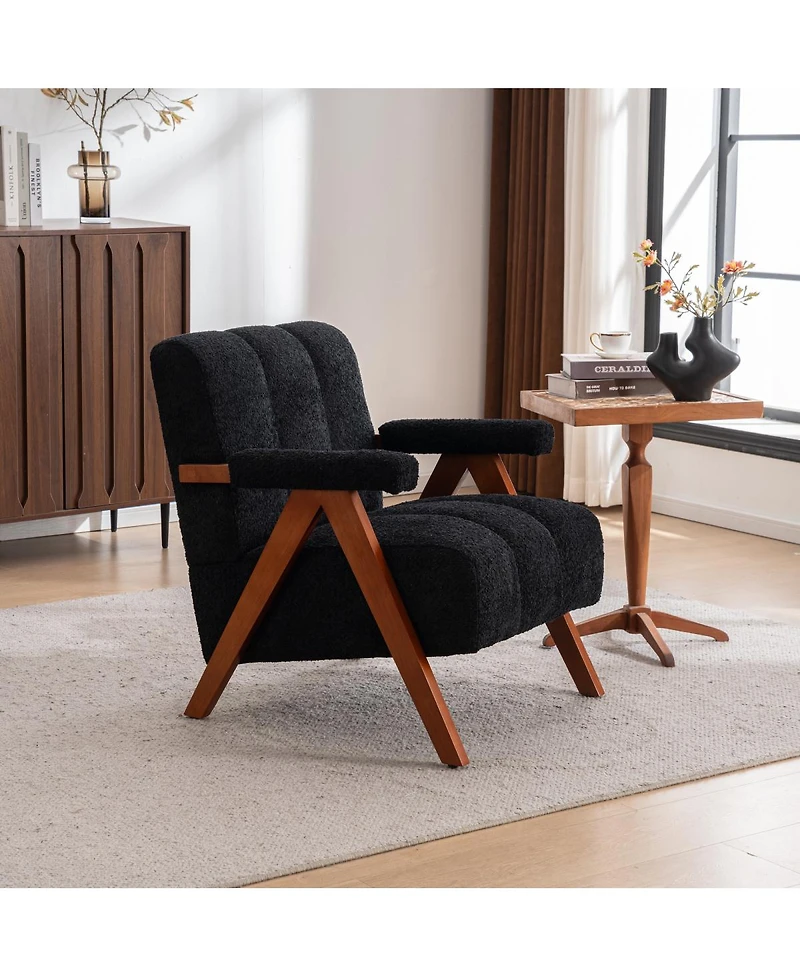 Streamdale Furniture Mid-Century Modern Cloud-Shaped Accent Chairs, Set of 2