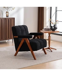 Streamdale Furniture Mid-Century Modern Cloud-Shaped Accent Chairs, Set of 2