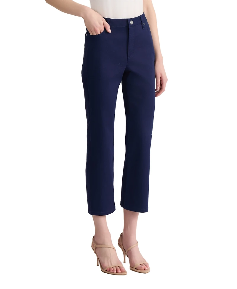 Jones New York Petite Lexington Straight-Leg Cropped Pants