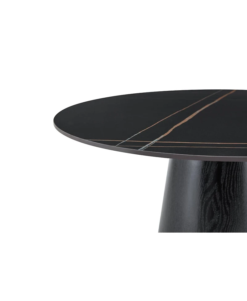 Streamdale Furniture 42-Inch Modern Round Dining Table for 4-6 People