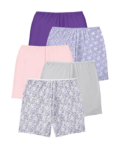 Comfort Choice Women's Cotton Boxer 5-Pack