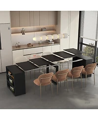 Streamdale Furniture Extendable Foldable Dining Table for 1-10 People