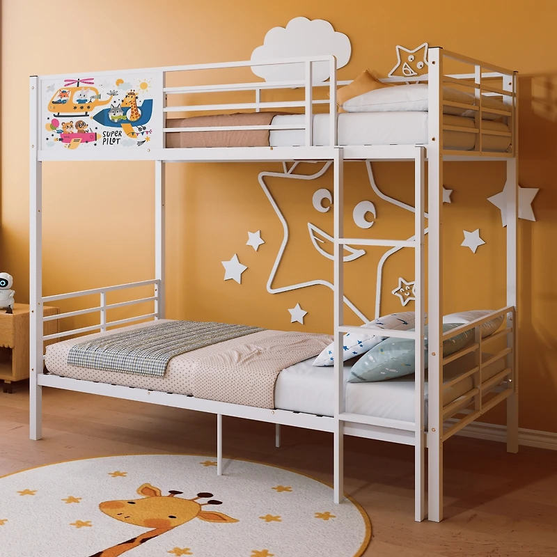 Streamdale Furniture Convertible Metal Bunk Bed for Adults and Kids
