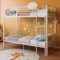 Streamdale Furniture Convertible Metal Bunk Bed for Adults and Kids